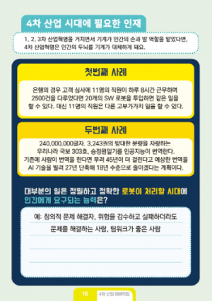 한국콘텐츠미디어,4차 산업혁명 미래직업카드 학생용 활동지