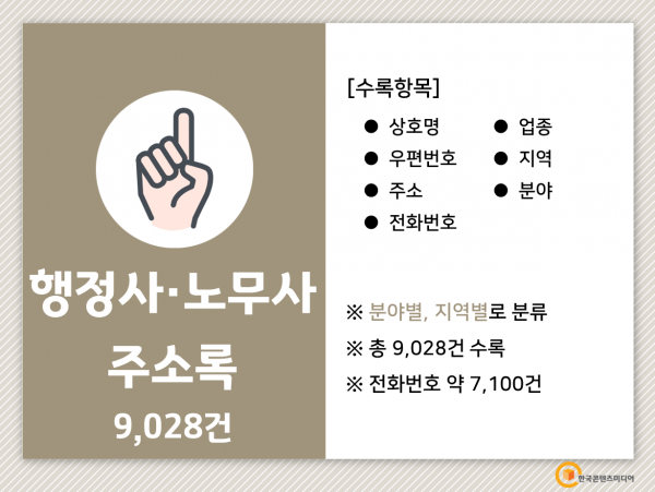 한국콘텐츠미디어,2022 행정사·노무사 주소록 CD