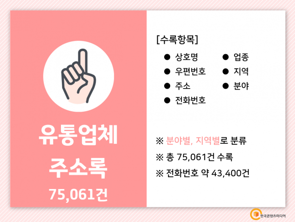 한국콘텐츠미디어,2022 유통업체 주소록 CD