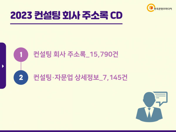 한국콘텐츠미디어,2023 컨설팅 회사 주소록 CD